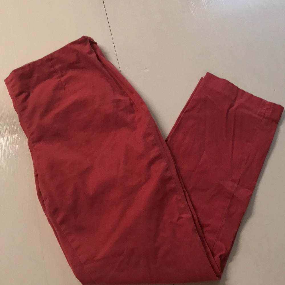 Coral chino pants